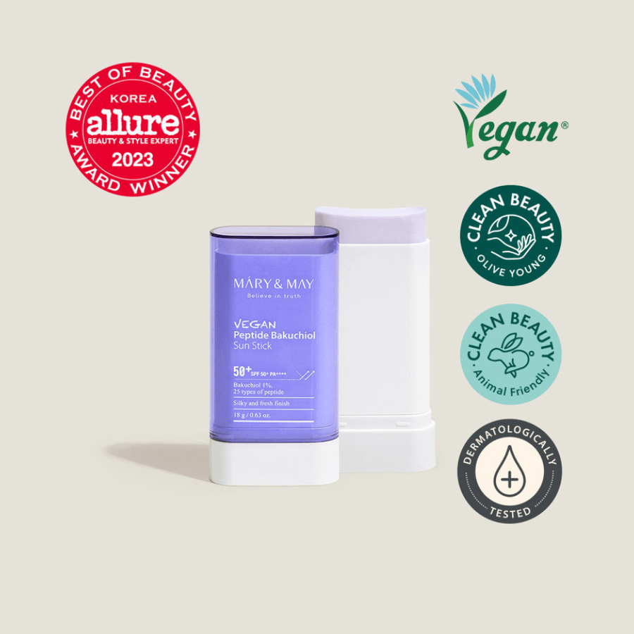 [MARY&MAY] Vegan Peptide Bakuchiol Sun Stick SPF50+ PA++++ 18g