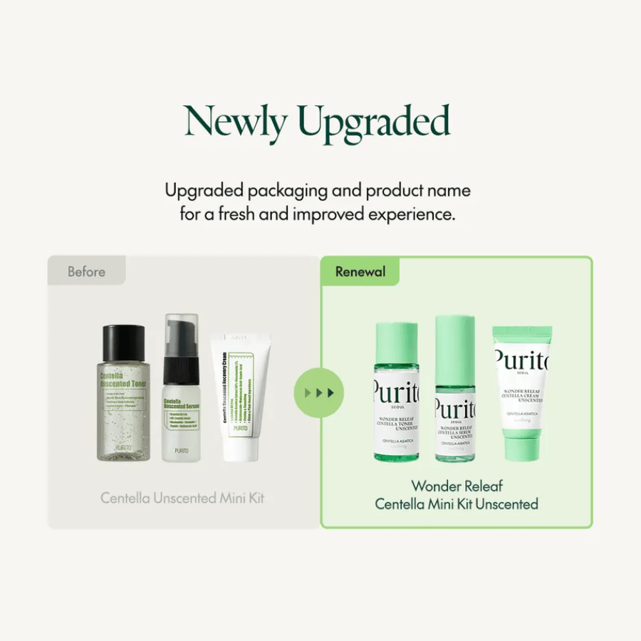 [PURITO] Wonder Releaf Centella Mini Kit Unscented [3pz]