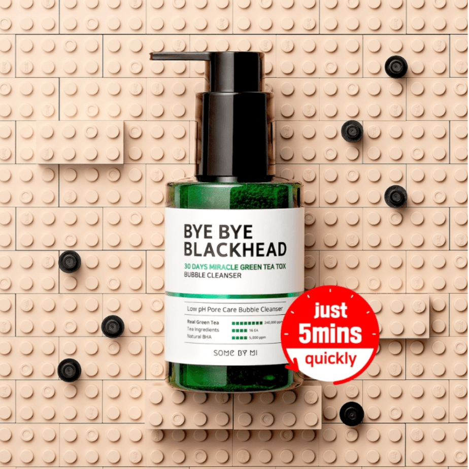 [SOME BY MI] Bye Bye Blackhead 30 Days Miracle Green Tea Tox Bubble Cleanser 120g ***VIG. 12/2025***