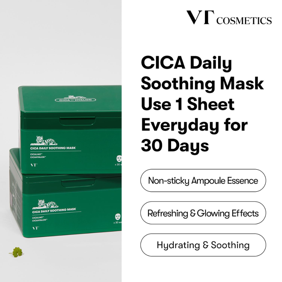 [VT COSMETICS] Cica Daily Soothing Mask 30 pzs