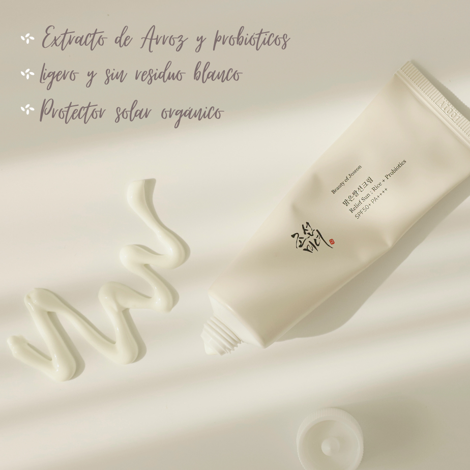 [BEAUTY OF JOSEON] Relief Sun: Rice + Probiotics+ SPF50 10 muestras de 1ml c/u