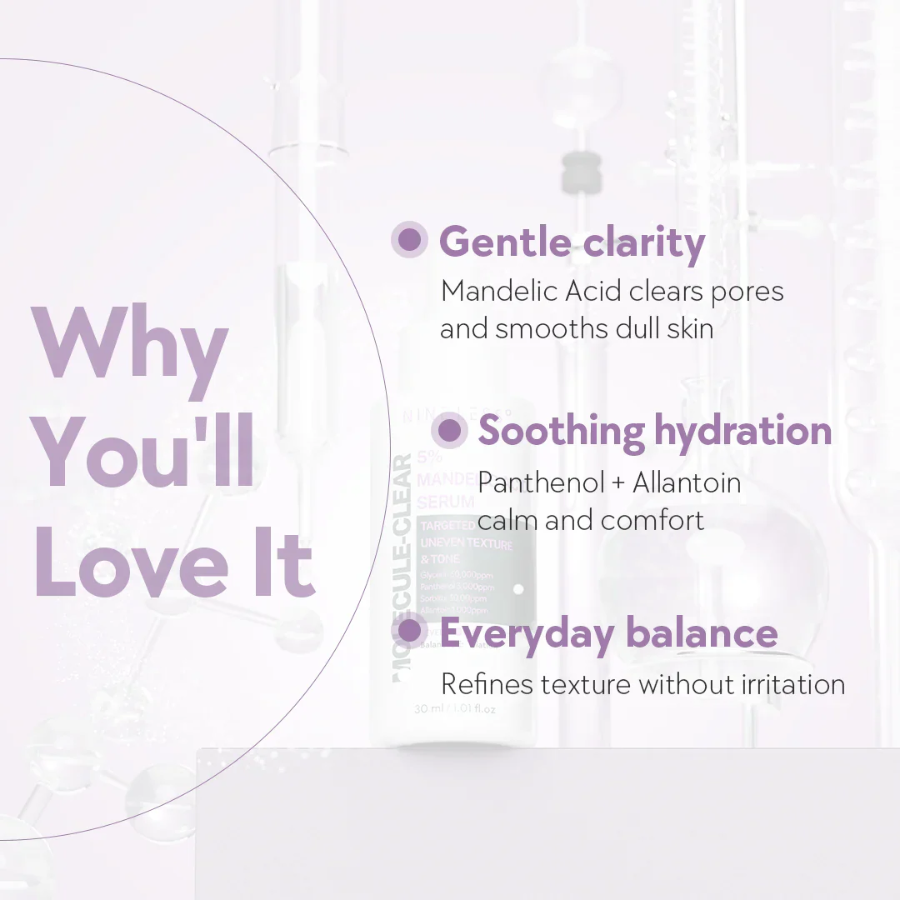 [NINE LESS] Molecule-Clear 5% Mandelic Acid Serum 30ml
