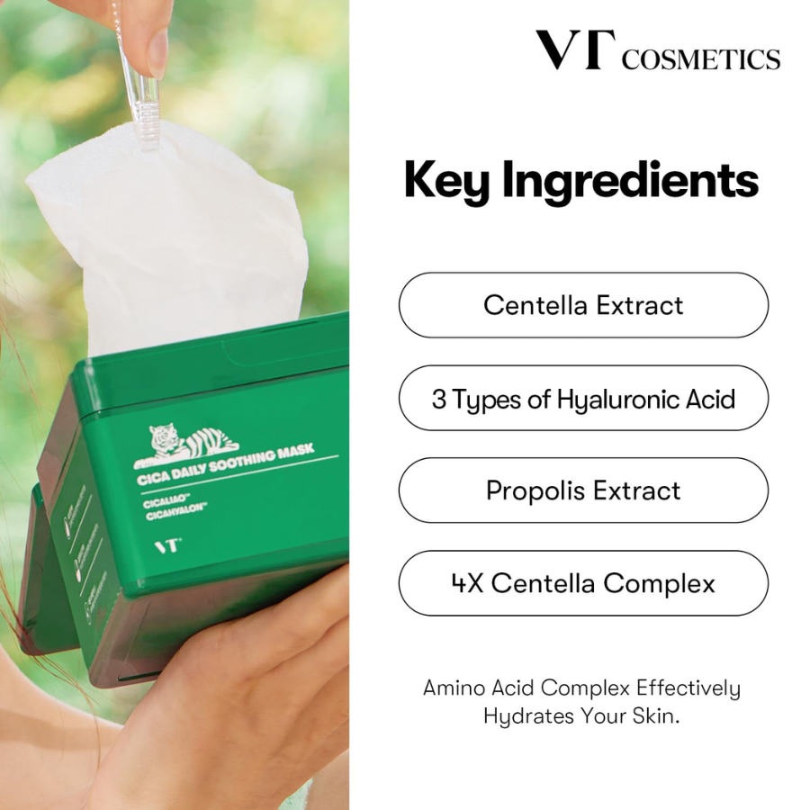 [VT COSMETICS] Cica Daily Soothing Mask 30 pzs