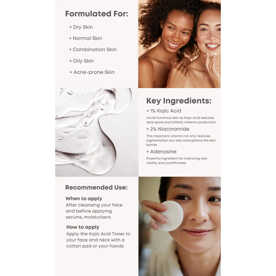 [NINE LESS] B-Boost 1% Kojic Acid Toner 200ml