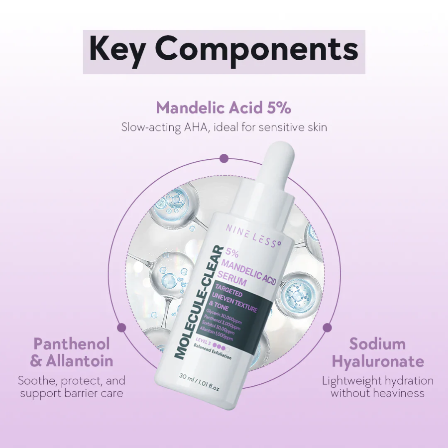 [NINE LESS] Molecule-Clear 5% Mandelic Acid Serum 30ml