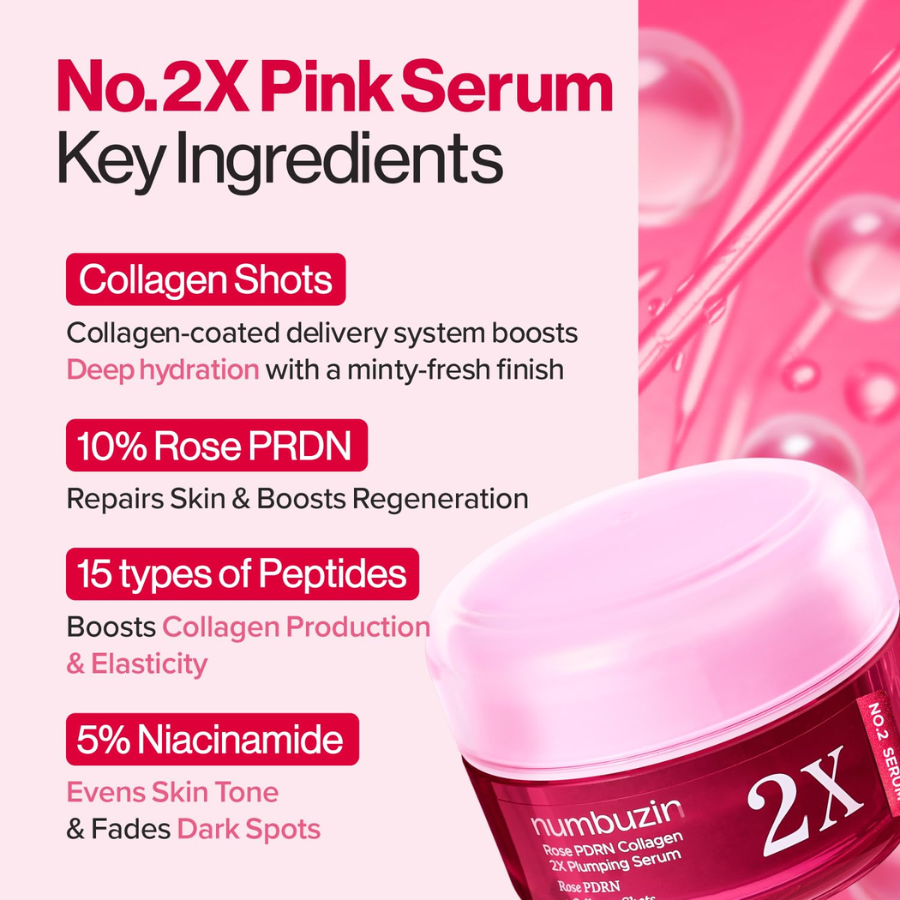 [NUMBUZIN] No.2 Rose PDRN Collagen 2X Plumping Serum 30ml