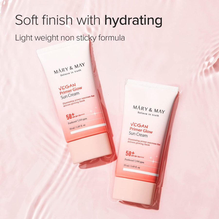 [MARY&MAY] Vegan Primer Glow Sun Cream SPF50+ PA++++ 50ml