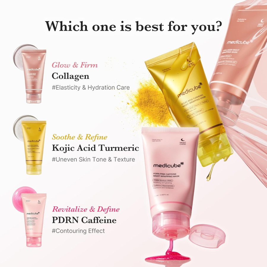 [MEDICUBE] PDRN Pink Caffeine Night Wrapping Mask 75ml