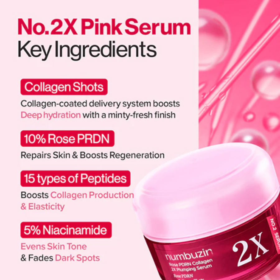 [NUMBUZIN] No.2 Rose PDRN Collagen Plumping Serum DUO 1.2ml 5pzs de c/u