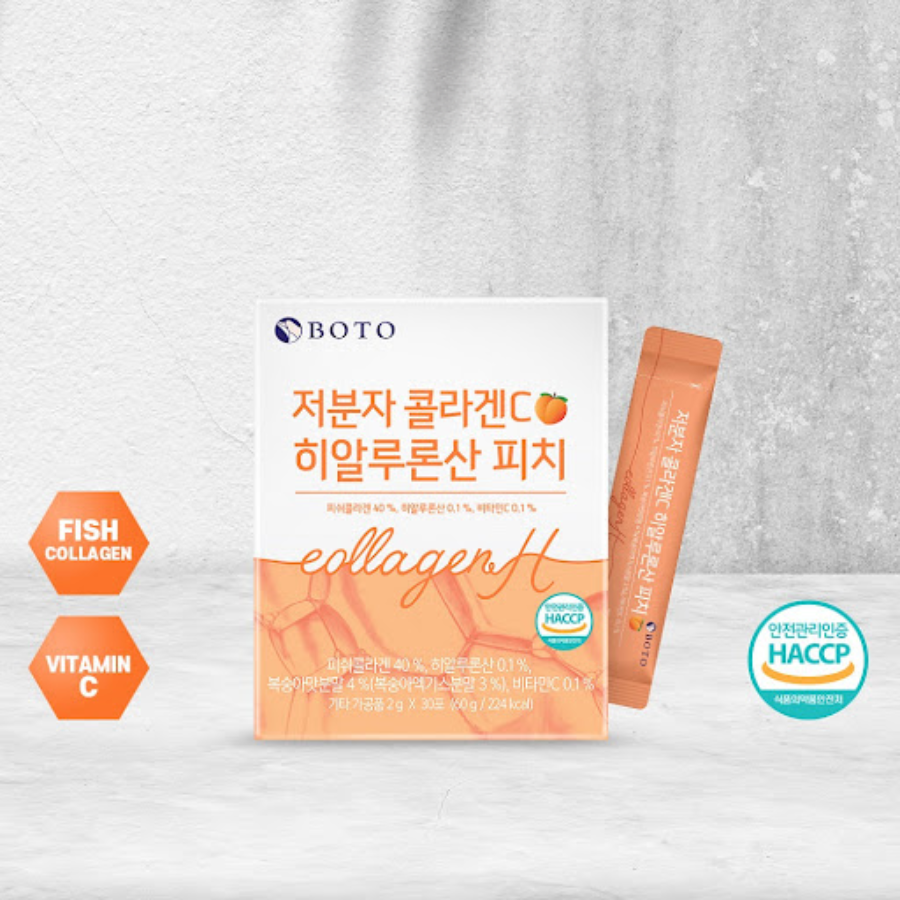 [BOTO] Small Molecular Collagen C Hyaluronic Acid Peach [2g x 30 sticks]