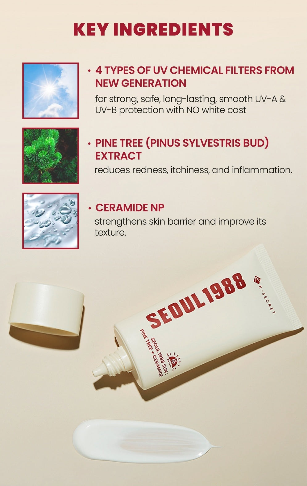 [K-SECRET] SEOUL 1988 Sun : Pine Tree + Ceramide [50ml]