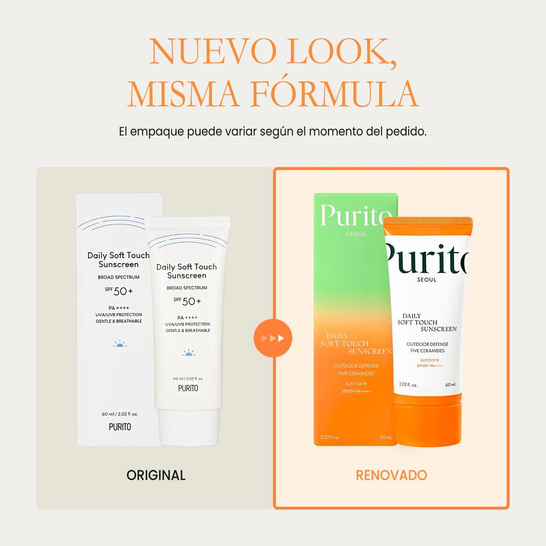 [PURITO SEOUL] Daily Soft Touch Sunscreen (Renewer) 60ml