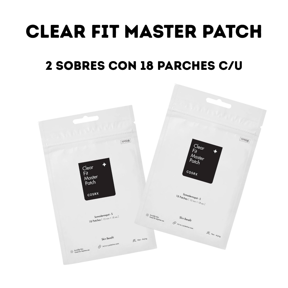 [COSRX] Clear Fit Master Patch 2 sobres con 18 parches c/u